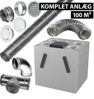 Rørpakke med dantherm anlæg 100-150m2